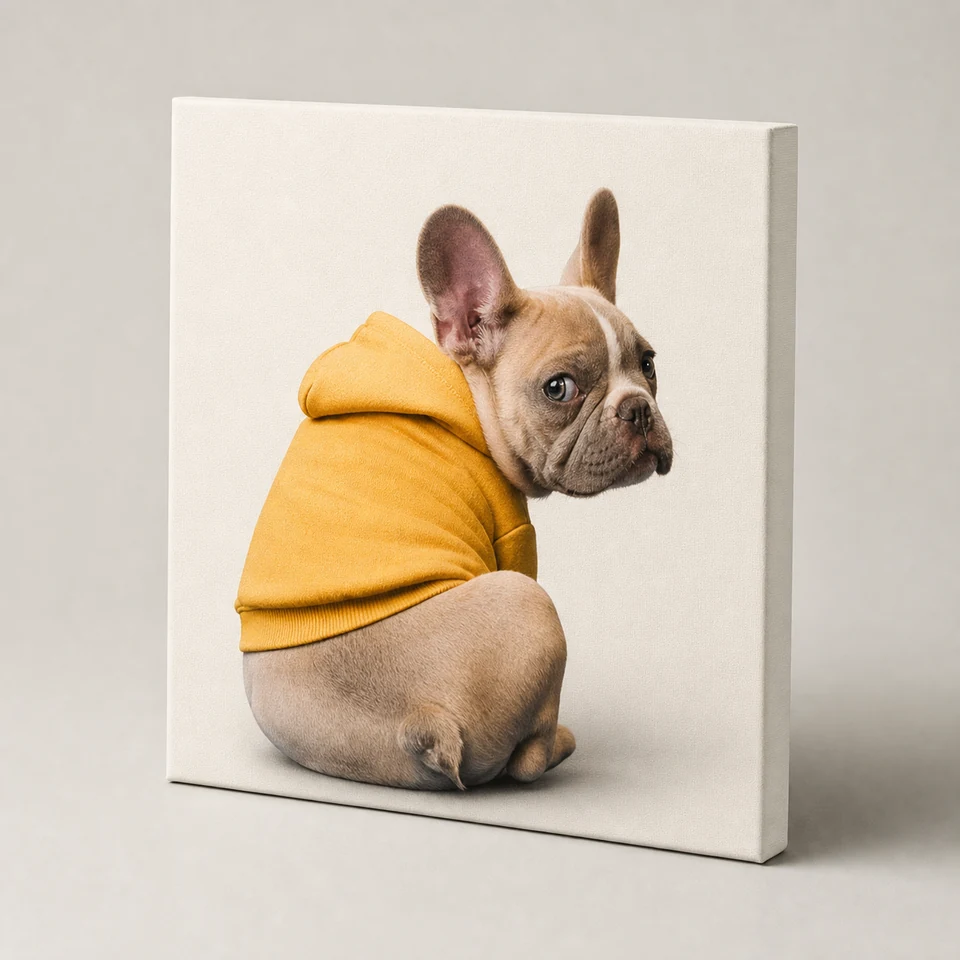 Canvas printed sample mockup